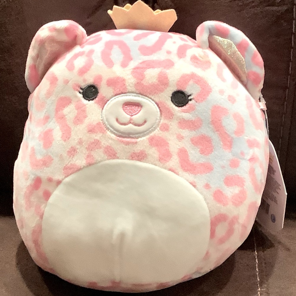 SQUISHMALLOW Brandi the Cheetah with Crown 8” NWT New Rare Exclusive RTF HTF